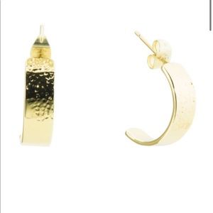 Gorjana Shaye Hammered Half Hoop Earring